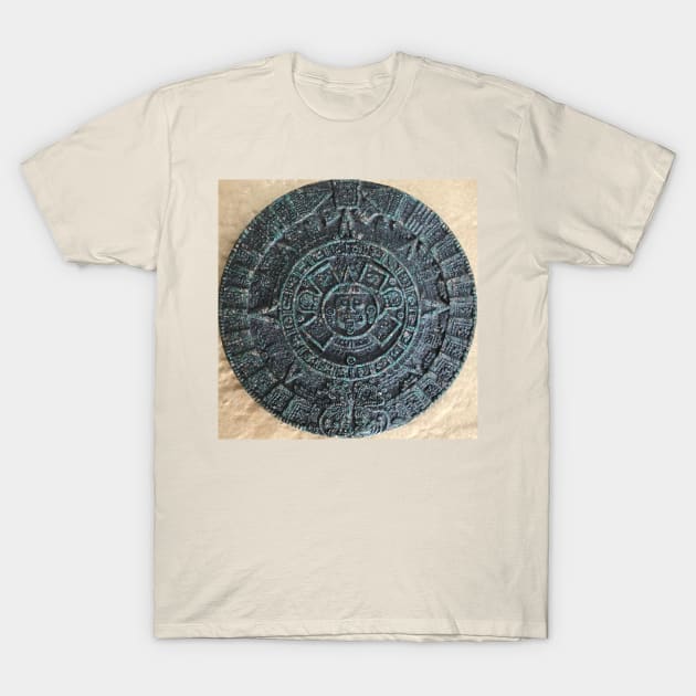 Mayan Calendar / Aztec Sun Stone from Mexico and Central America T-Shirt by djrunnels